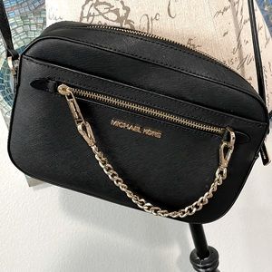 Jet Set Large Saffiano Leather Crossbody Bag